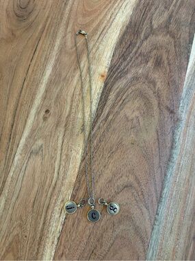 Initial Charm Gold Tone Pendant Necklace- charm sold separately